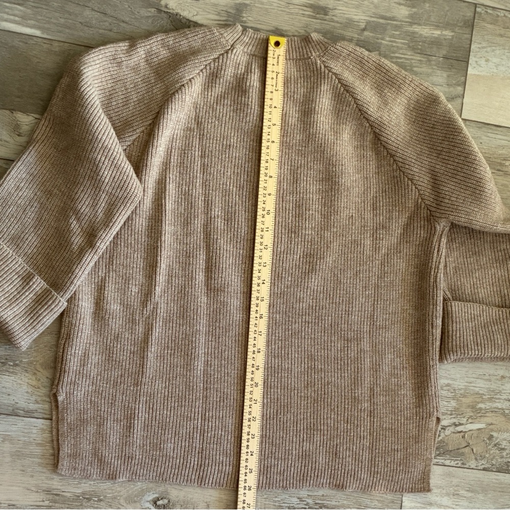 Women's Beige Crew Neck Sweater - Picture 5 of 7